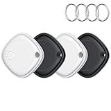 Air Tags-4 Pack, Bluetooth Tracker Works with Apple Find My APP (iOS Only), Bluetooth Smart Air Tag Keys Finder and Item Locator for Keys, Bags, Luggage, Pets, Wallet, Replaceable Battery