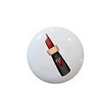 Lady Girl Stuff Red Makeup Nail Polish - 1.5" DECORATIVE Glossy Ceramic Dresser Drawer PULLS Cabinet Cupboard KNOBS (lipstick1)