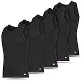 Levi's Tank Tops for Men, Multi Pack Ribbed Cotton Mens Undershirts Black