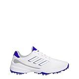 adidas Men's ZG23 Golf Shoes, Footwear White/Lucid Blue/Silver Metallic, 10.5