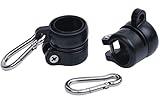 LOCC Marine Products 7/8" Flag Mounting Rings Manufactured utilizing Engineered Plastic with UV stabilizers. Includes Stainless Steel Carabiners - Range of use - 3/4" to 7/8"
