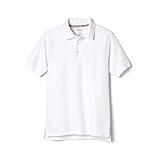 French Toast boys Short Sleeve Pique (Standard & Husky) Polo Shirt, White, 14-16 US