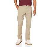 Amazon Essentials Men's Slim-Fit Casual Stretch Chino Pant, Khaki Brown, 32W x 32L