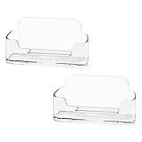 Acrylic Business Card Holder for Desk, Clear Plastic Business Cards Display Holders Stand, Fits 30-50 Business Cards