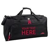 Custom Duffel Bag - Duffel Bag with Text for Personalized Touch - Sleek Design Made from Strong Denier Polyester - Bag Measures 24x12x11.5 inches - Three Spacious Zippered Compartments