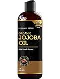 Brooklyn Botany USDA Organic Cold-Pressed Jojoba Oil for Skin, Hair and Face - 100% Pure and Natural Body Oil and Hair Oil - Carrier Oil for Essential Oils, Aromatherapy and Massage Oil - 8 fl Oz