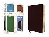NIV, NKJV, NLT, The Message, (Contemporary Comparative) Parallel Bible, Bonded Leather, Burgundy