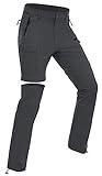 Wespornow Women's-Hiking-Pants Convertible-Zip-Off-Quick-Dry-Pants for Cargo, Camping, Travel, Outdoor, Fishing, Safari (Grey, Small, s)