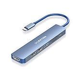 LENTION USB C Hub with 100W Charging, 4K HDMI, Dual Card Reader, USB 3.0 & 2.0 Compatible 2023-2016 MacBook Pro, New Mac Air/Surface, Chromebook, More, Stable Driver Adapter (CB-CE18,Blue)