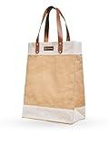Out of the Woods Jute Tall Tote, Reusable, Sustainable Grocery and Lifestyle Bag