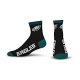 FBF - NFL Team Color Quarter Dress Socks Footwear for Men and Women Game Day Apparel Size Large 10-13 (Philadelphia Eagles)
