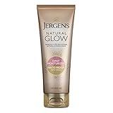 Jergens Natural Glow Self Tanner Body Lotion, Sunless Tanning, Fair to Medium Skin Tone, Daily Moisturizer with Coconut Oil, Vitamin E and Antioxidants, 7.5 Oz