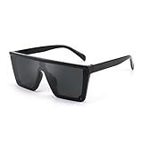 FEISEDY Kids Sunglasses, Flat Top Shield Square Sunglasses with Rimless Fashion Shades for Age 1-7, B4061