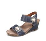 Taos Footwear Women's Carousel 3 Dark Blue Wedge Sandal 9-9.5 (M) US