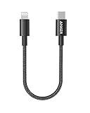 Anker New Nylon USB C to Lightning Cable, Apple MFi Certified for iPhone 14 Series, and More (1FT, Black)