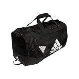 adidas Unisex Defender 4.0 Gym Duffel Bag for Men and Women, Black/White, Medium (66L)