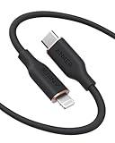 Anker USB C to Lightning Cable, MFi Certified Powerline III Flow Silicone Charging Cable for iPhone 13 13 Pro (Midnight Black, 6ft)