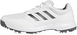 adidas Men's Tech Response 3.0 Golf Shoes, Footwear White/Dark Silver Metallic/Silver Metallic, 11