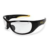 DEWALT DPG94-1D Dominator™ Z87+ Safety Glasses – Black Full Frame & Clear Lens – Rubber Temples & Nosepiece – 1 Pair