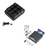 LINKEET Tri-Mode 9-Key Macro Keypad & External CD/DVD Drive for Laptop