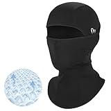 Summer Balaclava Men Women Cooling Ice Silk Face Mask Sun UV Protection Balaclava Hood for Cycling Motorcycling Black (Black)