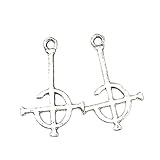 ELDANHHIT New For Arrival 50Pcs Mysterious Cross Ghost Destiny's Gate Key Pendant Charm Punk Cross Ghoul Chain Ghost Band Grucifix Pope Emeritus DIY With For You Accessories Creative Gift