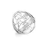 UNIFT Hebrew Chai Star of Daivd Ring for Women Men Stainless Steel Judaism Symbol of Life Letter Ring Hebrew Prayer Jewelry Passover Gift (silver, 16)