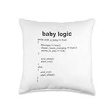 Baby Logic Programming Coder Computer Geek Nerd Pc Developer Throw Pillow