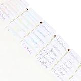 Idyllic Grace - Bible Tabs, Holographic Lettering, Bible Journaling, Study Tool, Old and New Testament, Christian, Catholic, Apocrypha, Index Labels, 90 Tabs, Glossy Laminated, Durable, Rainbow Shift