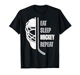 Eat Sleep Hockey Repeat Christmas For Teen Adult Hockey T-Shirt