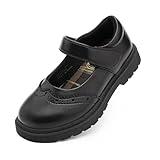 Stelle Girls School Uniform Shoes Mary Janes Flats Dress Shoes Chunky Loafers Oxfords (Little/Big Kids)(G12Black,13ML)