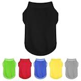 Elevate Your Dog's Fashion Quotient with Colorful and Breathable Sleeveless Cotton Shirts! Perfect Pet Apparel for Small to Medium Dogs Black L