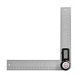 GemRed 82305 Digital Angle Finder GemRed Protractor Stainless steel 7inch 200mm (Black Button)