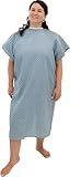 Careoutfit 3 Pack - Blue Hospital Gown with Back Tie/Hospital Patient Gown with Ties - One Size Fits All
