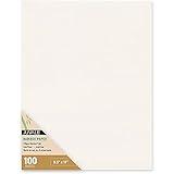 100-Pack Cold Press Bamboo Mixed Media Paper Sheets - 8.5 x 11 in Drawing Paper for Painting, Sketchbooks, Acrylic & Marker Art Supplies