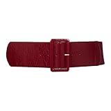 eVogues Plus Size Wide Patent Leather Fashion Belt Burgundy 18912 - One Size Plus