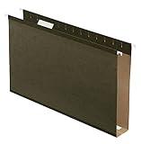 Pendaflex Extra Capacity Reinforced Hanging File Folders, 2", Legal Size, Standard Green, 1/5 Cut, 25/BX (4153x2)