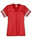 SPORT-TEK Women's PosiCharge Replica Jersey LST307, True Red/White, Large