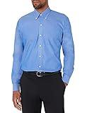 Buttoned Down Men's Slim-Fit Supima Cotton Non-Iron Button-Collar Pinpoint Dress Shirt, French Blue, 16.5" Neck 38" Sleeve