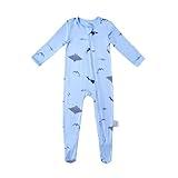 BubblePanda Rayon Made From Bamboo Baby Pajamas Baby Clothes for Boys Girls 12-18 Months Unisex Zip-Front Non-Slip Onesie One-Piece Sleeper Footed Pjs Footie Sleep N Play Toddler Outfits Shark