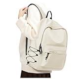 Beige Backpack for School Women Girls, Waterproof Bookbag Cute High School Back Pack for Men Teen Boys, Lightweight Travel College Backpack Mochilas Escolares para Casual Daypack Rucksack