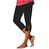 Women's Capri Pants,Capri Pants for Women 2025 Summer Casual Knee Length Cropped Pants Slim Fitting Yoga Gym Pants High Waisted Capris,Daily Deals