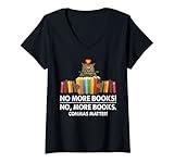 Womens Funny Grammar Punctuation Commas Matter Book Lover Bookworm V-Neck T-Shirt
