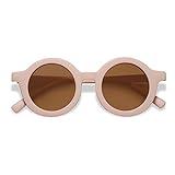 SOJOS Cute Round Baby Polarized Sunglasses for Kids Girls Boys Vintage UV400 Protection Classic Children De Sol Gafas Beach Holiday SK5606,Pink