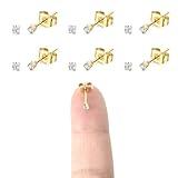 14K Gold Plating Tiny 2MM Cubic Zirconia Stud Earrings Minimal 20G Cartilage Piercing Ear Studs Smallest CZ Post Earrings for Women&Men