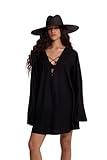 Gottex Women's Standard Mist & Sand Mini Dress Cover-Up, Black
