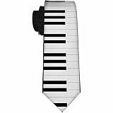 Yekiua Keyboard Ties Piano Keys Key Board Musical Instrument Men's Business Necktie For Husband Father Valentine's Day Father's Day Gift White Black