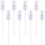 JYvivid 8 Pcs Spray Bottle Top, Nozzle Sprayer Tops Replacement, Fine Mist Sprayer, Plastic Sprayer Pump for Essential Oil, Cleaning Solutions - White (20/410 Cap Size)