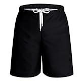 GOODKIDS Toddler Board Shorts Kids Swim Trunk Swimsuit Beach Shorts Black Pure 3XL 7-8 Years