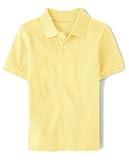 The Children's Place Boys' Uniform Pique Polo, New Yellow, M (7/8)